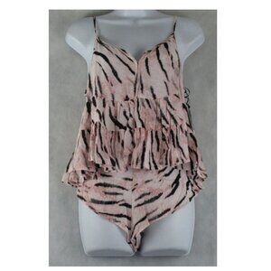 Midnight Bakery Women's 2-Piece Rayon Pajama Set, Pink Animal Print, XL